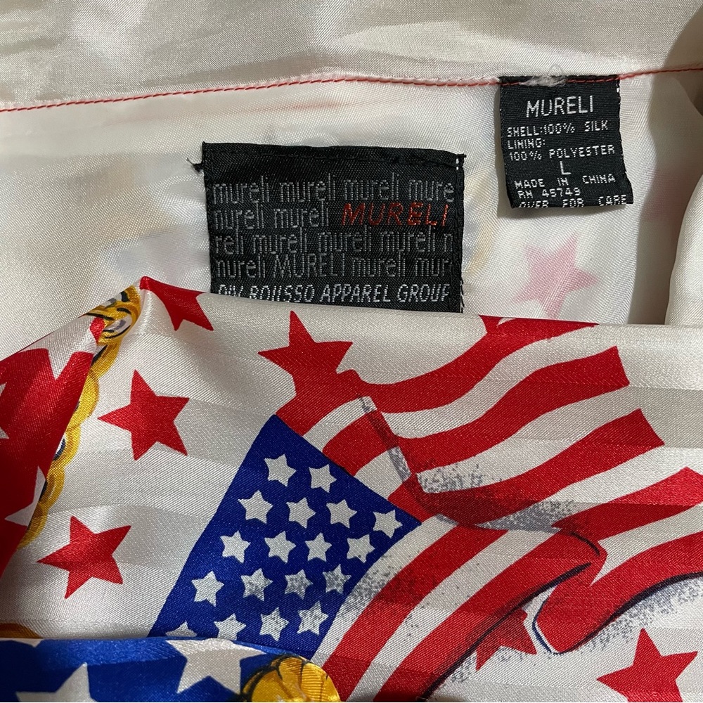 Mureli Vintage Patriotic Silk Jacket – Removeable Sleeves! - Picture 10 of 10